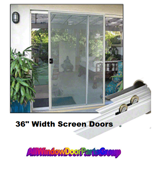 36" W Heavy Duty Extruded Aluminum Frame Sliding Screen Door Kit